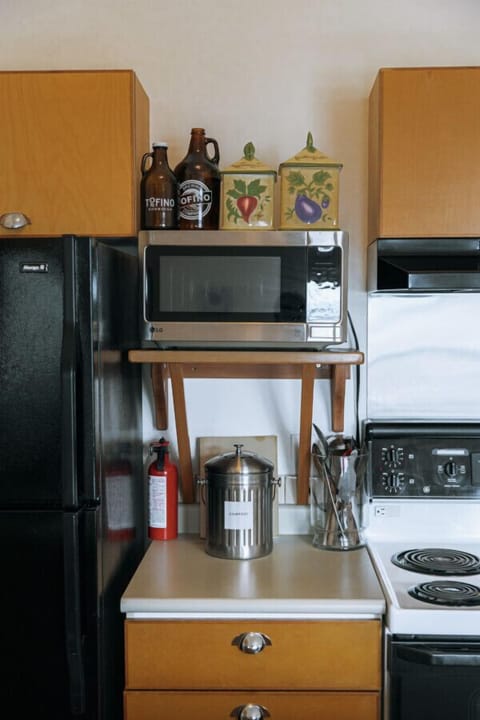 We compost! Info will be in the welcome book for you.