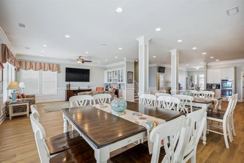 Conversation and good food is what a family vacation is all about.