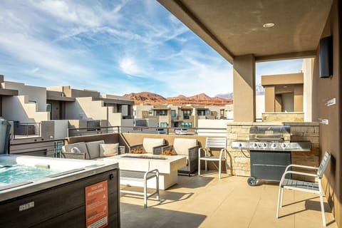 Balcony with Fire Table and Grill