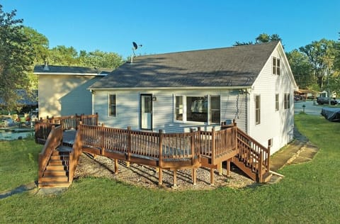 Lakeside view of the house
