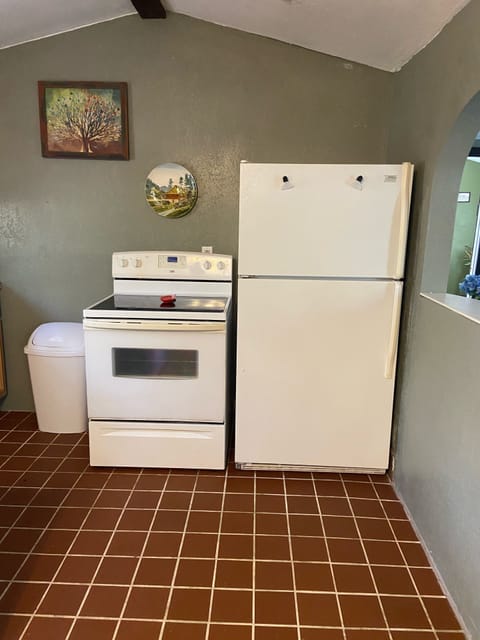 Kitchen stove and fridge