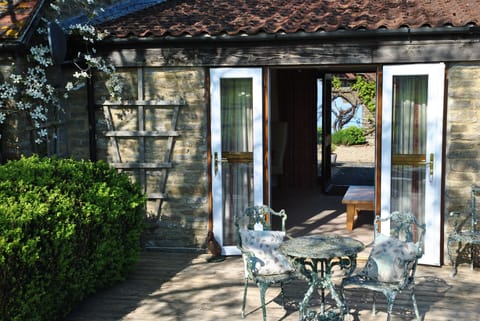Patio doors opening up into the garden