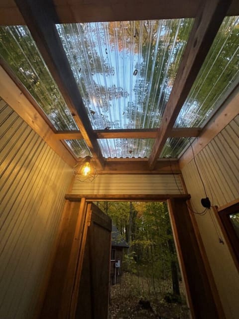 Outhouse with clear roof