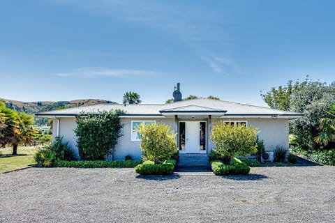 Front of accommodation and car parking