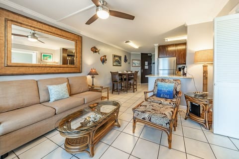 Living area complete with sofa sleeper