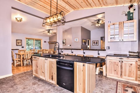 don't miss out on the fun with this open kitchen/dining space