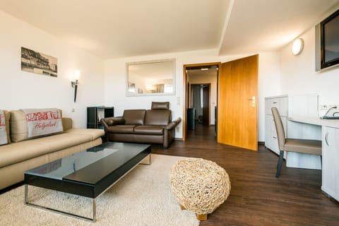 Apartment, 1 Bedroom, Sea View | Living area | 32-inch flat-screen TV with satellite channels, TV