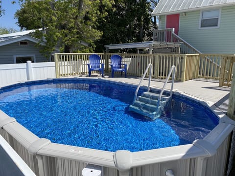 Our amazing above ground pool now can be heated with additional fee.