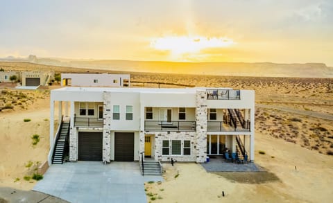 Ariel House with Sunset