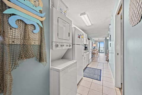 Pack light with a washer and dryer in the unit.