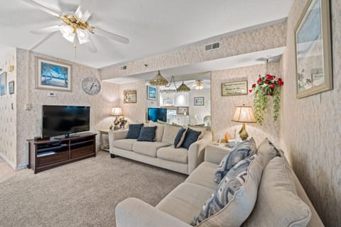 Gather the family for a movie night in the comfy living room.