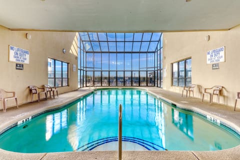 The large indoor pool is great for rainy days.