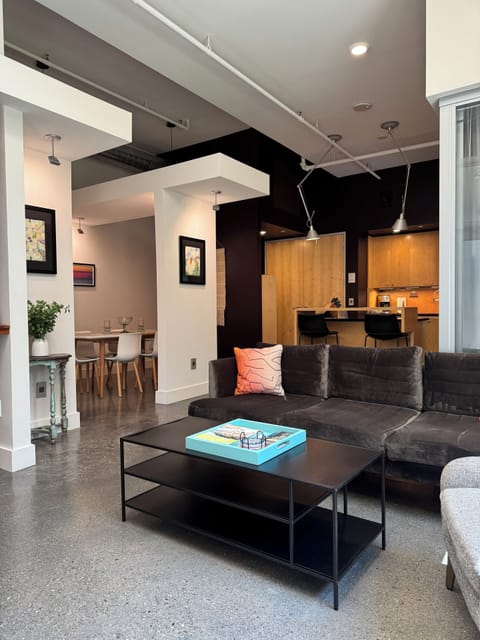 Spacious floor plan with open Living Room, Dining Room, and Kitchen.