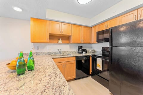 Kitchen with ample counter space and storage.