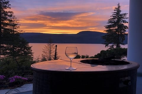 Sunset from the lower deck. Wonderful place to sit relax for the evening. 
