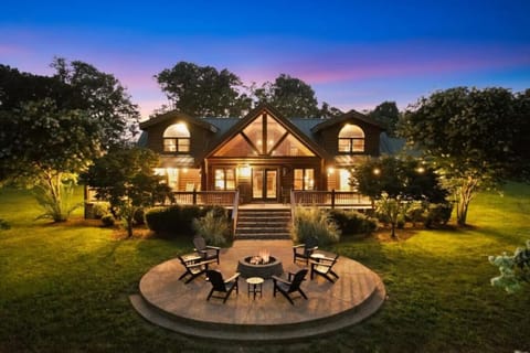 Gorgeous views of the firepit and front porch