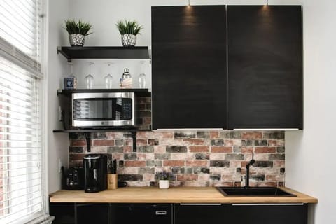 Kitchenette with cooking essentials