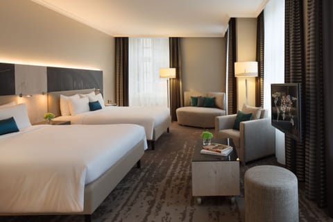 Studio Suite, 2 Queen Beds | Premium bedding, in-room safe, desk, laptop workspace