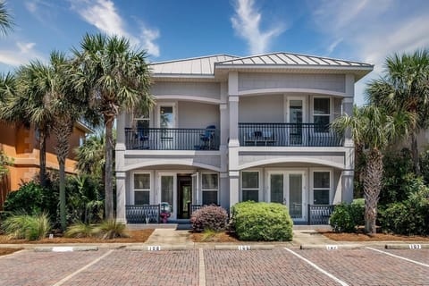 Private Setting in Small Mediterranean Style Gated Community ~ Duplex Two Story Townhome w/2 Balconies, Back Patio & Front Porch
