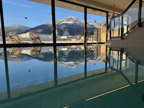 Indoor pool, sun loungers