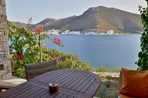 The view from the outdoor sitting area