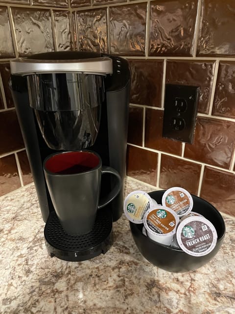 Complimentary Keurig coffee/hot chocolate pods
