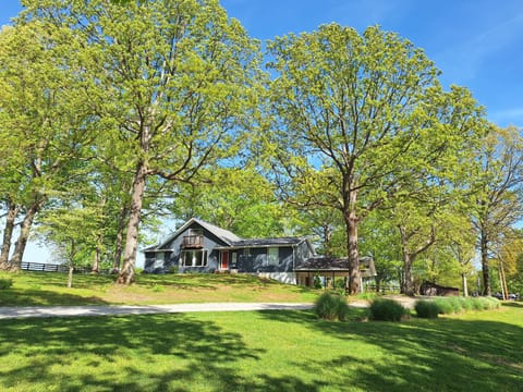 View of the main house from the road.