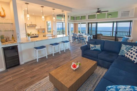 Enjoy plenty of comfortable seating, accompanied by beautiful ocean views