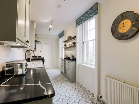 Fridge, dishwasher, electric kettle, toaster