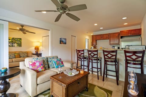 Kauai Kailani 218 | living area - Inside you'll find a cozy living and dining area that's perfect for couples or young families!