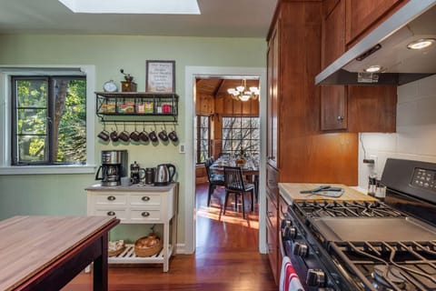 From the kitchen to the dining room - from cooking to eating in just a couple steps.