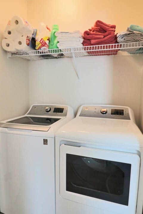 Both units offer a full washer and dryer.
