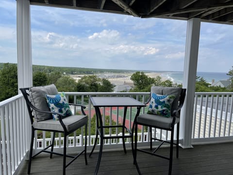 Private deck with stunning  panoramic views of main beach and the coastline