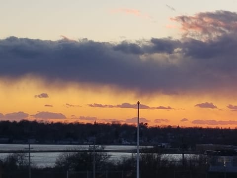 sunset from the deck