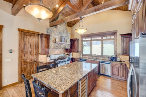 Large kitchen island with seating for 4
