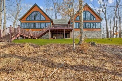 Huge private luxury home with direct lake access, dock and boat slip.