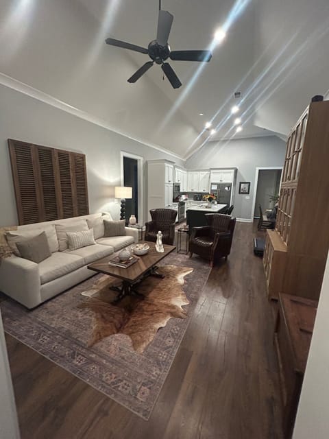 Large open floorplan- kitchen and living room.
