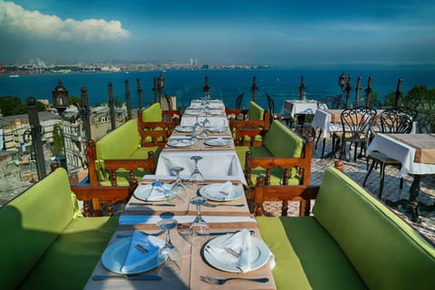 Outdoor banquet area