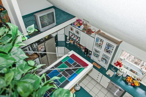 View of kitchen from the Penthouse Suite entrance door.