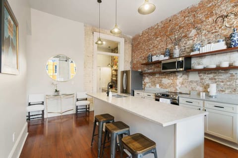 Large bar with stools