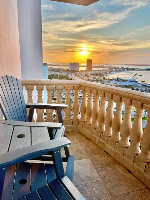 Sunset from the balcony sound view ....ahhhh
