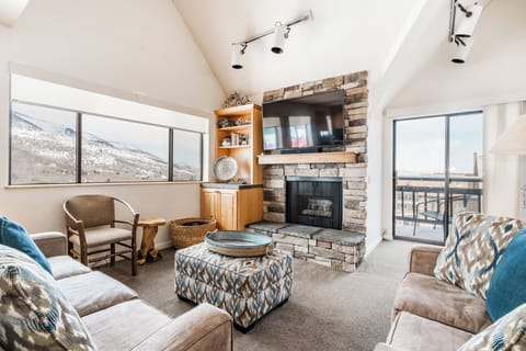Living Room with queen sleep sofa
