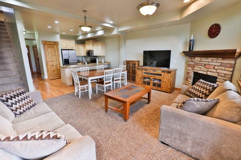 Kitchen and open concept living area