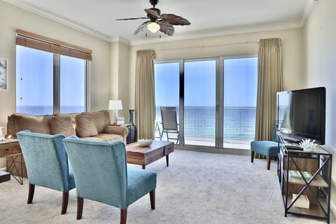 Gulf front living room.
