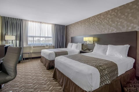 Business Room, 2 Queen Beds, Non Smoking (Upgrade) | Pillowtop beds, desk, blackout drapes, iron/ironing board