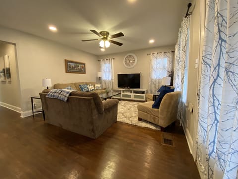 Relax and enjoy a book, high speed internet or Netflix/Hulu on a 55" Smart TV.