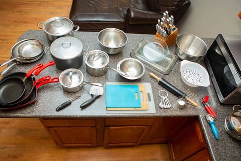 Fully stocked kitchen