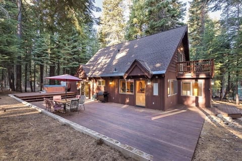 Left Side of House with Deck and Hot Tub