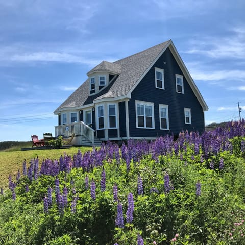 Built in 2018, Blueberry Cottage offers sweeping ocean views.