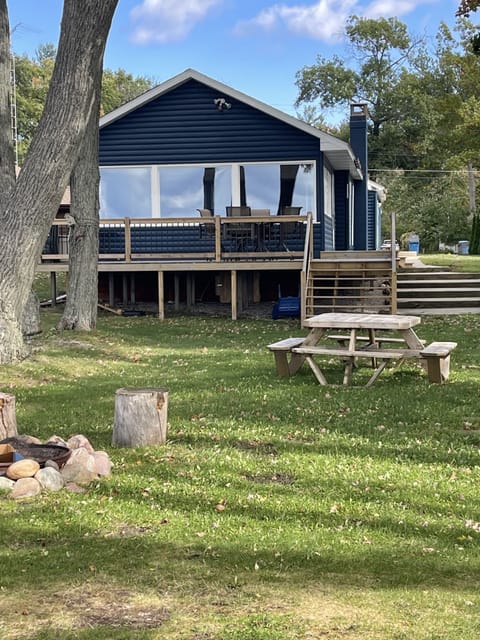 Back of house, large deck and big back yard